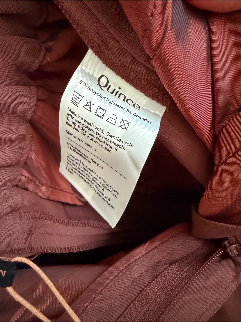 Quince Rust-Brown High-Rise Pleated Trousers - Picture 8 of 9